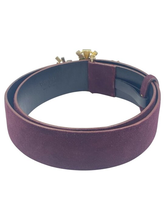 Chanel Gripoix Belt CC Logo Suede Purple main image 7